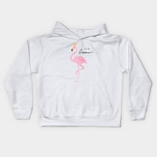 I'm the Queen Pink Flamingo Kids Hoodie